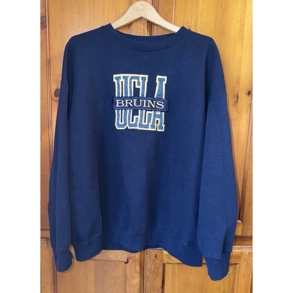 Vintage UCLA Sweatshirt Pullover Crable Sportswear Unisex XXL 2XL Blue Active - Picture 1 of 7
